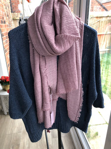 Sasha Plain Scarf Winter Rose