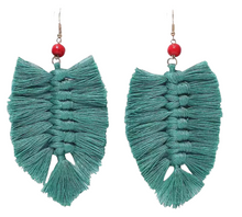 Load image into Gallery viewer, Macramé Boho Earrings (various colours)
