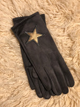 Load image into Gallery viewer, Dark Grey Gloves With Gold Star
