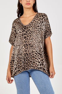 Silky Leopard Print Top