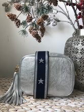 Load image into Gallery viewer, Silver Leather Camera Bag
