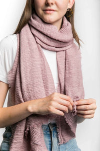 Sasha Plain Scarf Winter Rose