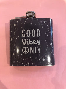 Good Vibes Hip Flask