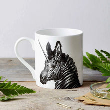 Load image into Gallery viewer, Fine China Mug Unicorn/Zebra
