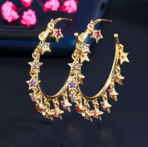 Stars Hoop Earrings