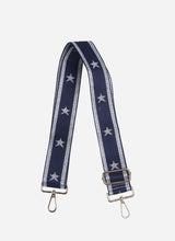 Load image into Gallery viewer, Navy/Silver Stars Bag Strap

