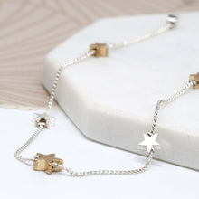 Load image into Gallery viewer, Silver And Gold Star Necklace
