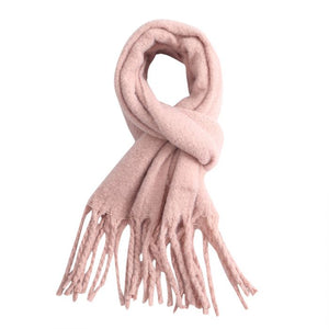 Chunky Plain Scarf Dusty Pink